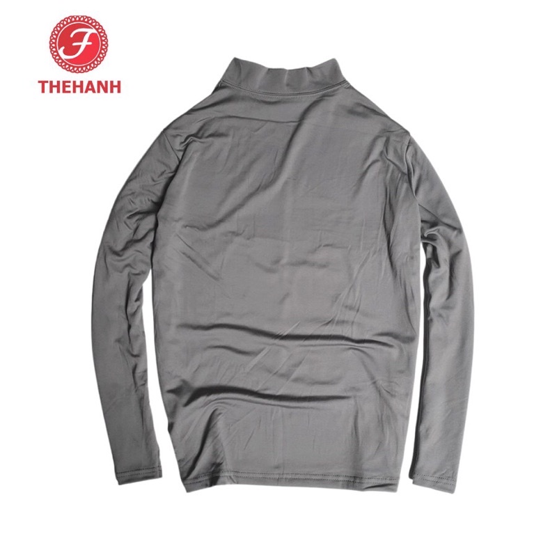 Áo giữ nhiệt nam lót nỉ cổ cao - áo nam dài tay giữ nhiệt