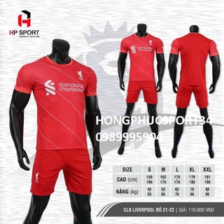 (Hàng Rẻ) (SIZE S-2XL)BỘ QUẦN ÁO BÓNG ĐÁ LIVERPOOL ĐỎ (ảnh thật)