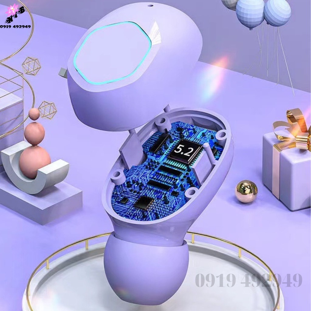 Tai Nghe Bluetooth Không Dây Nhét Tai-Thích hợp cho Android và Ios l M13 đèn led siêu dễ thương