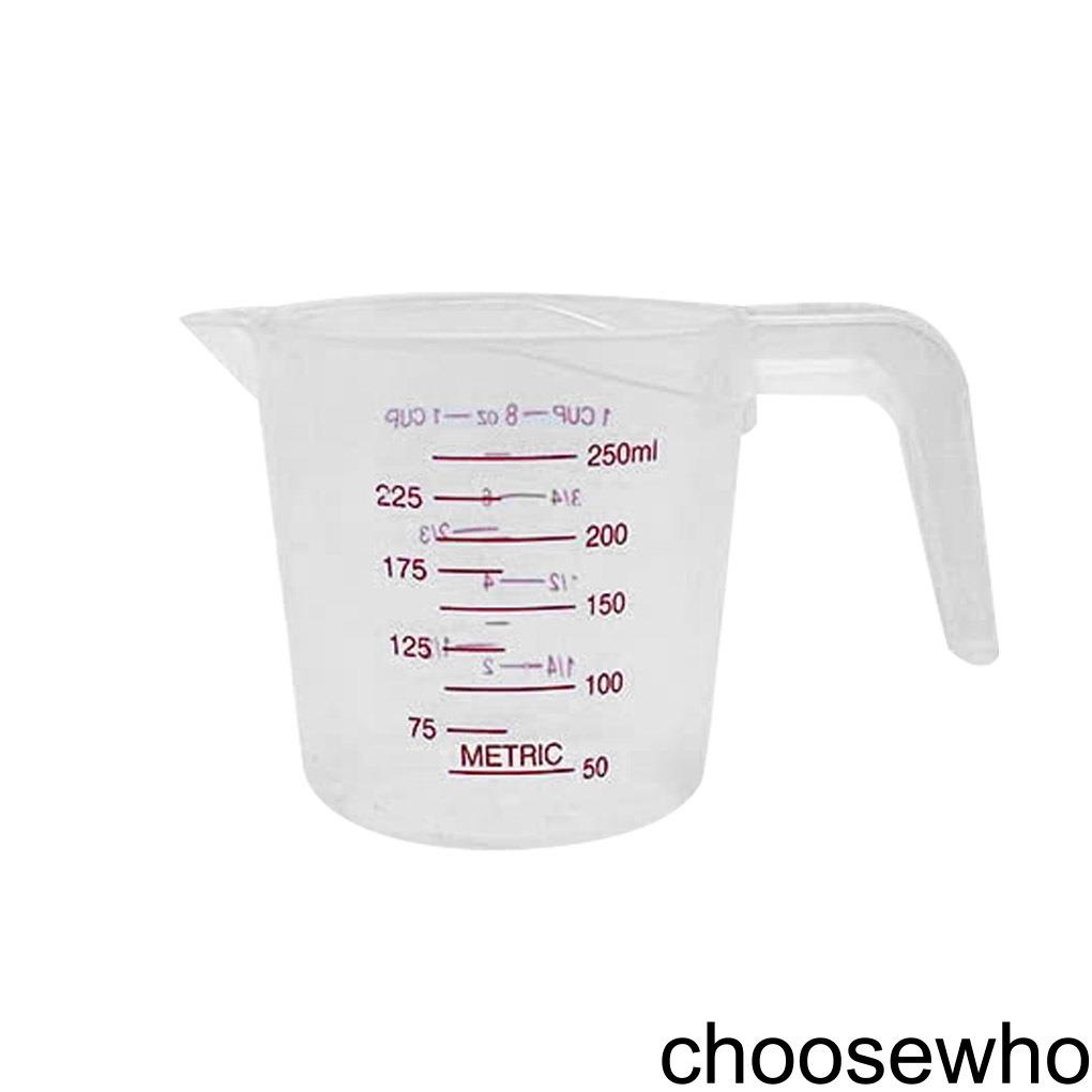 [CHOO] Mesauring Cup Transparent Baking Scale Container Plastic Washable Measuring Accessory for Kitchen