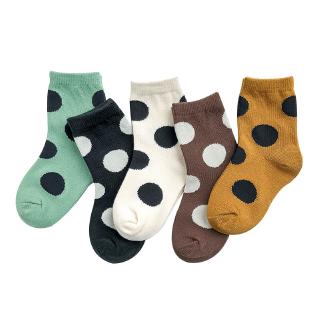 Set 5 đôi tất cotton chấm bi đáng yêu cho bé