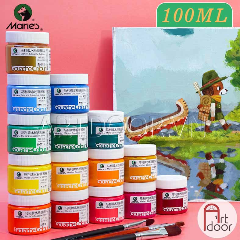 [ARTDOOR] Màu vẽ Gouache MARIE'S hũ (100ml)