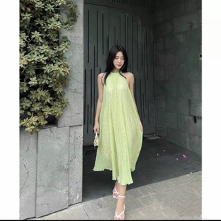 Váy Đầm Maxi Đũi Xốp Cổ Yếm