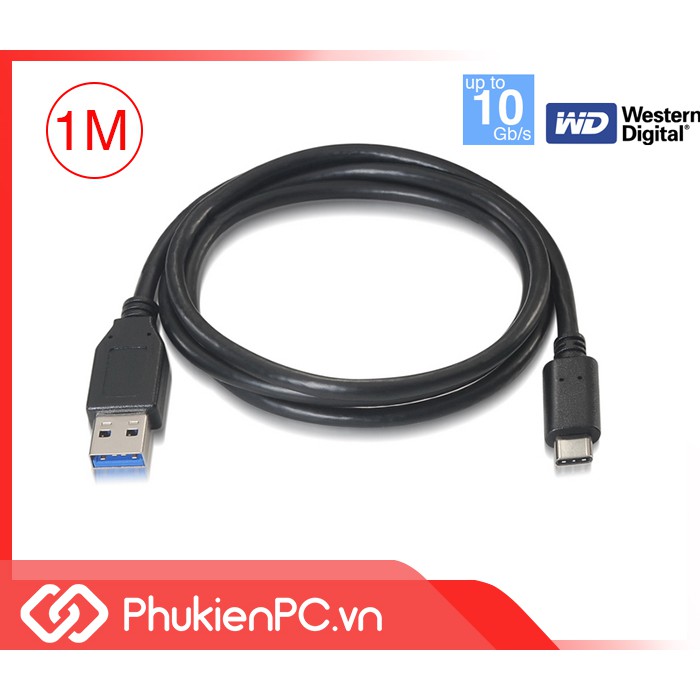 Cáp USB 3.1 to Type C 10Gb dài 1M