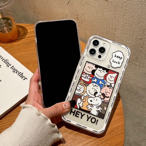 Ốp điện thoại TPU trong suốt chống sốc hình Snoopy HLE 09 cho Xiaomi Mi POCO M4 Pro 5G 11 11T 10T 9 8 SE A3 A2 Lite