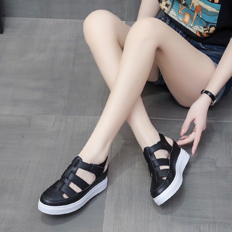 (2 MÀU) Sandal nữ quai dọ đế độn kiểu dáng hè mát mẻ