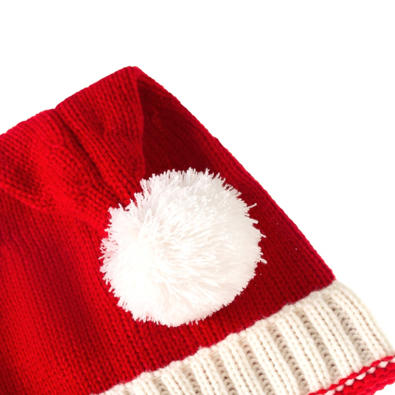 Mũ Len Beanie Màu Trơn Giữ Ấm Phong Cách Giáng Sinh Màu Sắc Đơn Giản Dành Cho Mẹ Và Bé