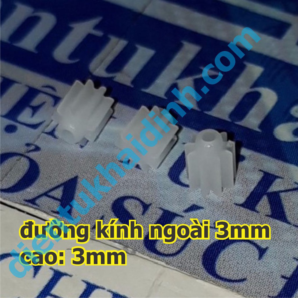 5 cái bánh răng nhựa 9 răng động cơ 720/820/716 trục 1mm kde3001
