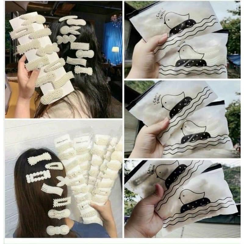 Kẹp tóc nữ đính ngọc trai nhân tạo thời trang kiểu Hàn Quốc kẹp tóc siêu xinh