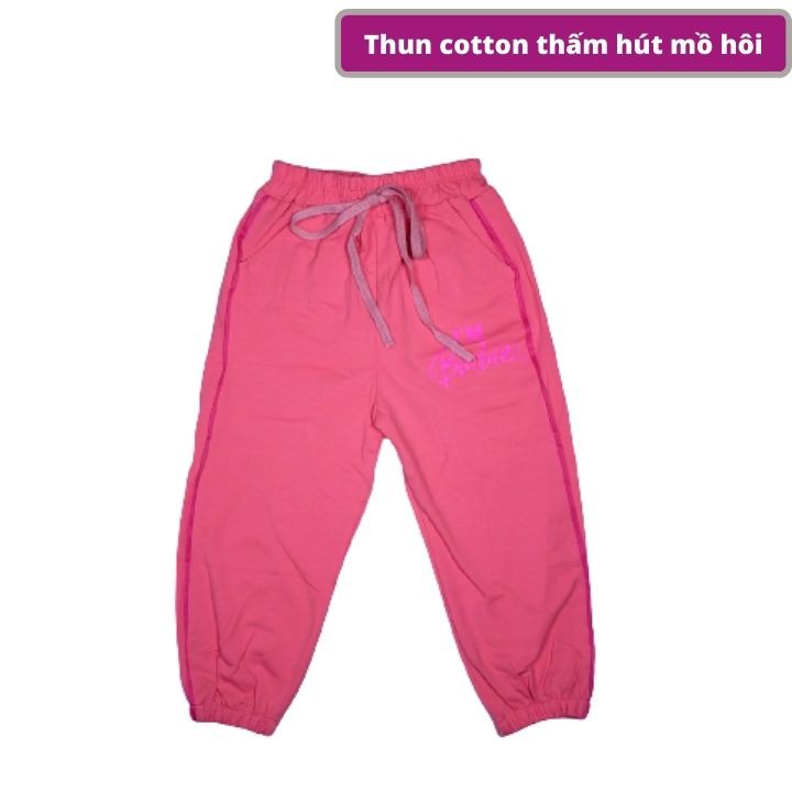 Set áo croptop quần jogger hình sóc- Barbie từ 10-40kg. Form thể thao croptop -Thun cotton -Tomchuakids.