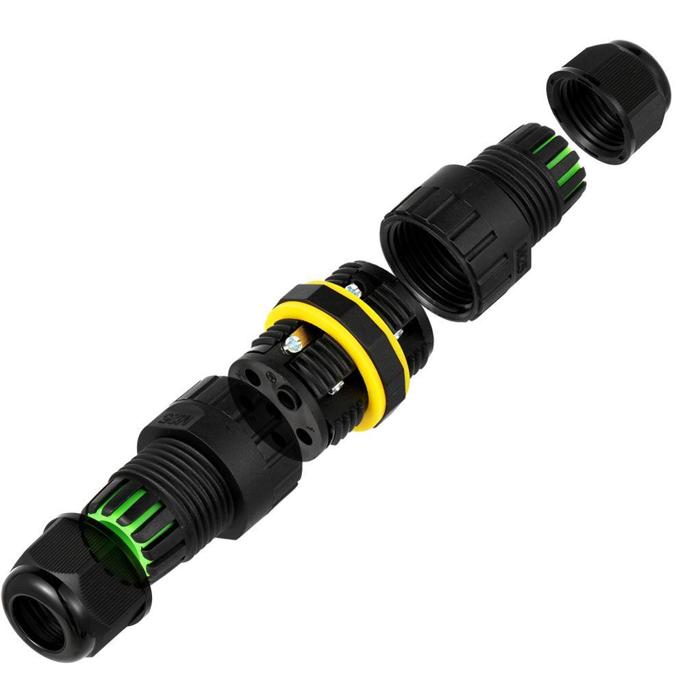 LAKAMIER Đầu Nối Dây Cáp Chống Nước 2 / 3 / 4 / 5 Pin