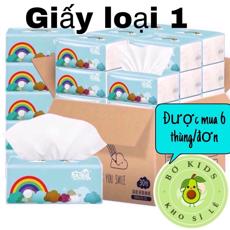 BÁN NGUYÊN 1 THÙNG GIẤY ĂN CẦU VỒNG 30 GÓI (Siêu rẻ)bokisd.store