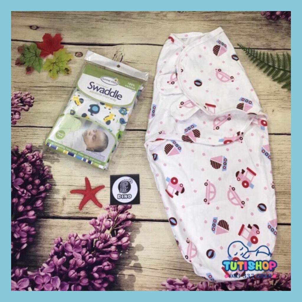 Ủ kén sơ sinh100% cotton Swaddle Me Summer cho bé