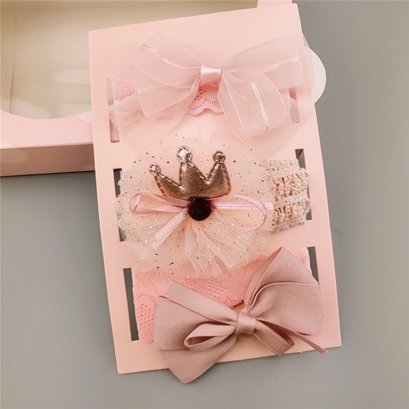 Set 3 turban  công chúa cho bé