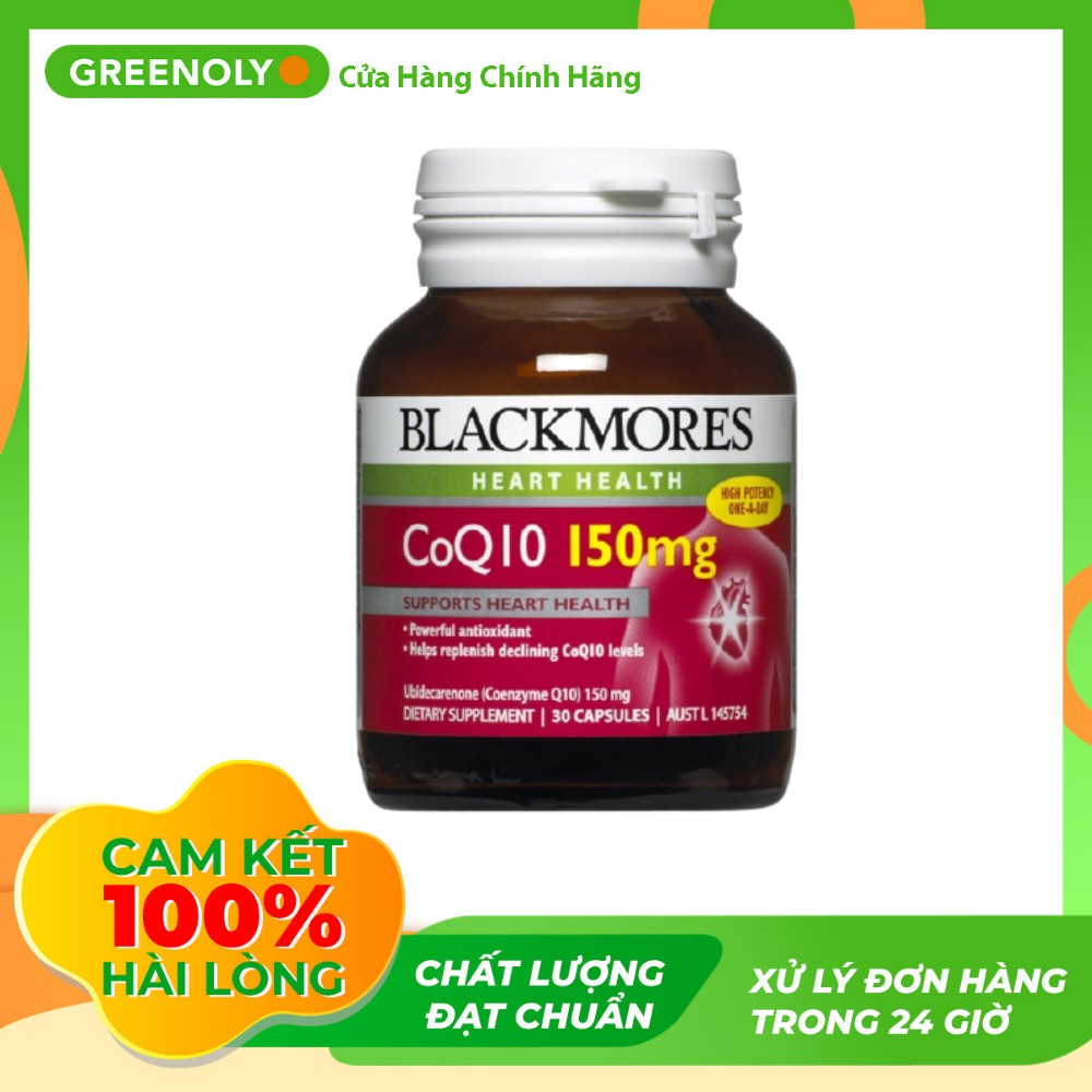 Blackmores Viên Uống Bổ Sung CoQ10 150mg Hỗ Trợ Tim Mạch 30 Viên