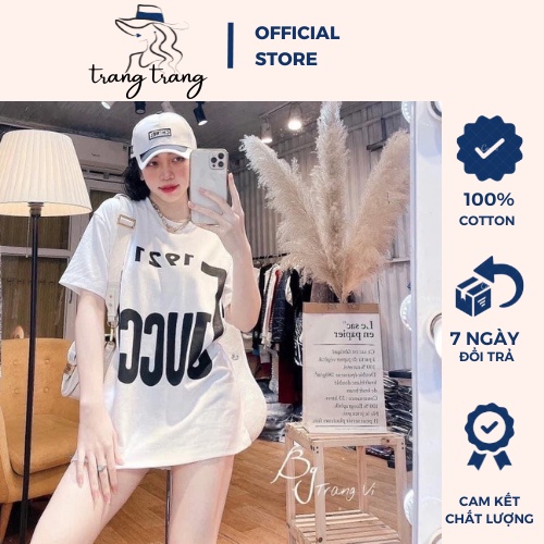 Áo Phông Nam Nữ Áo Thun Nữ Quảng Châu Form Rộng Tay Lỡ Giá Rẻ vải Cotton 100% co giãn Siêu Mát, Không Xù