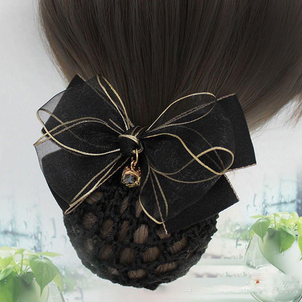 NICKOLAS Kẹp Tóc Bằng Vải Lưới Phong Cách Cổ Điển Hợp Thời Trang Cho Nữ