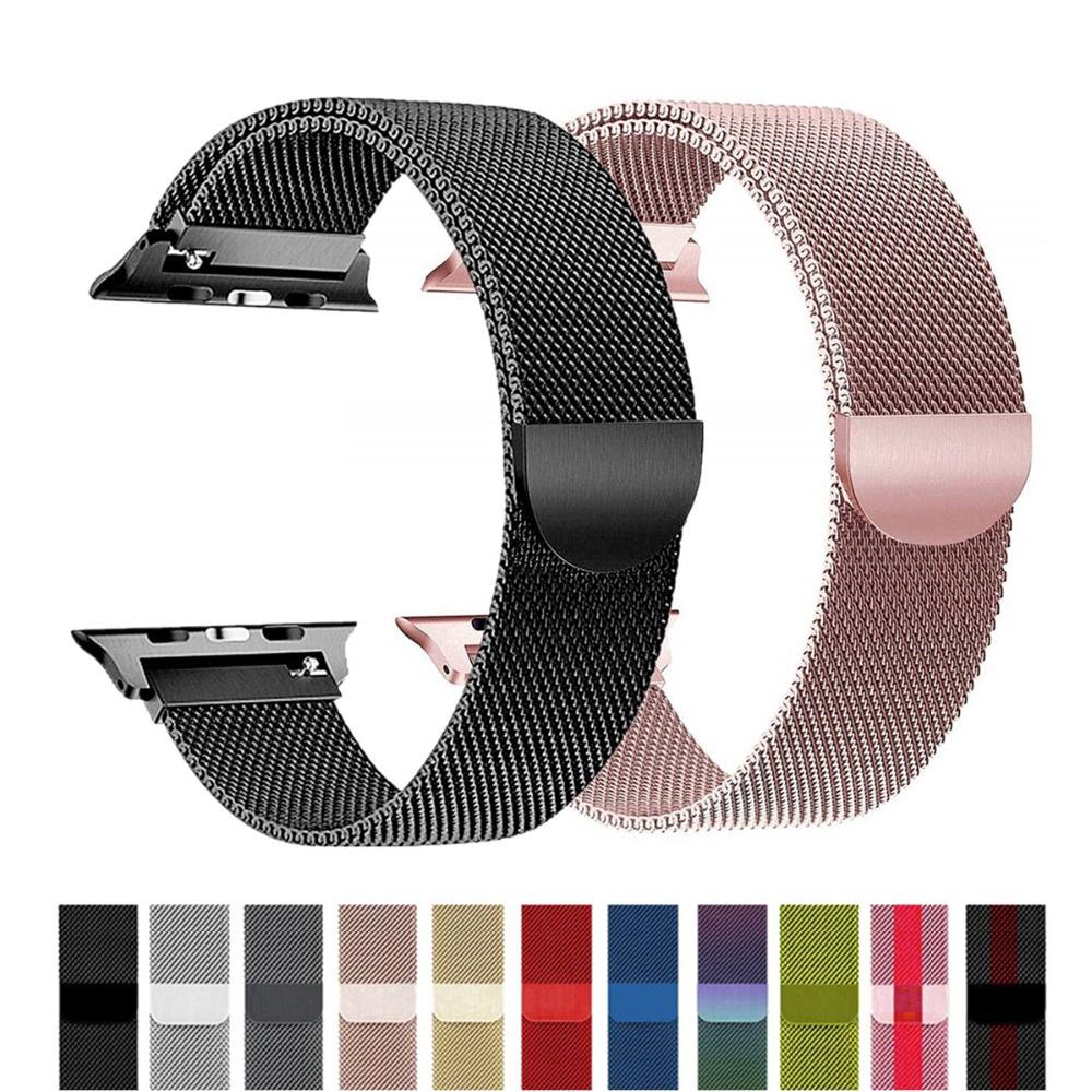 Dây đeo inox Milanese thích hợp cho đồng hồ thông minh Apple Watch Series 7 6 se 5 4 3 2 1 (41 45mm 44mm 40mm 42mm 38mm)