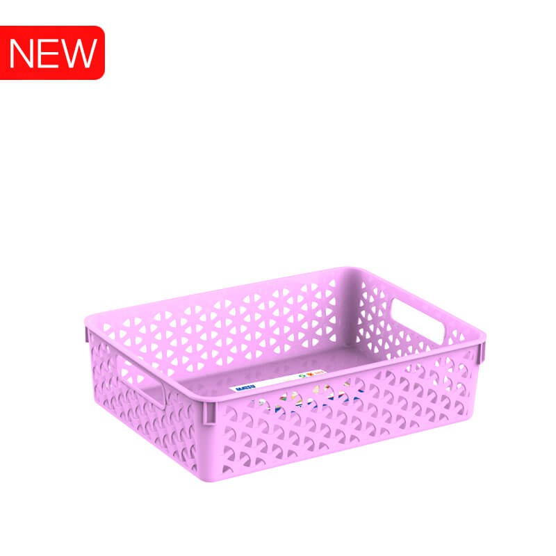 Rổ nhựa chữ nhật đan Duy Tân 1T7-2T1-2T6 Giao màu ngẫu nhiên