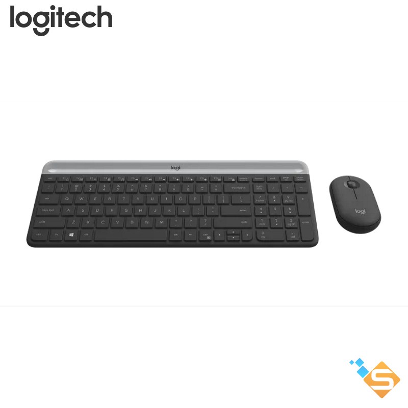 Combo chuột phím không dây Logitech MK470 - Giảm ồn, USB, pin lâu, thiết kế mảnh gọn - Bảo Hành Chính Hãng 12 Tháng