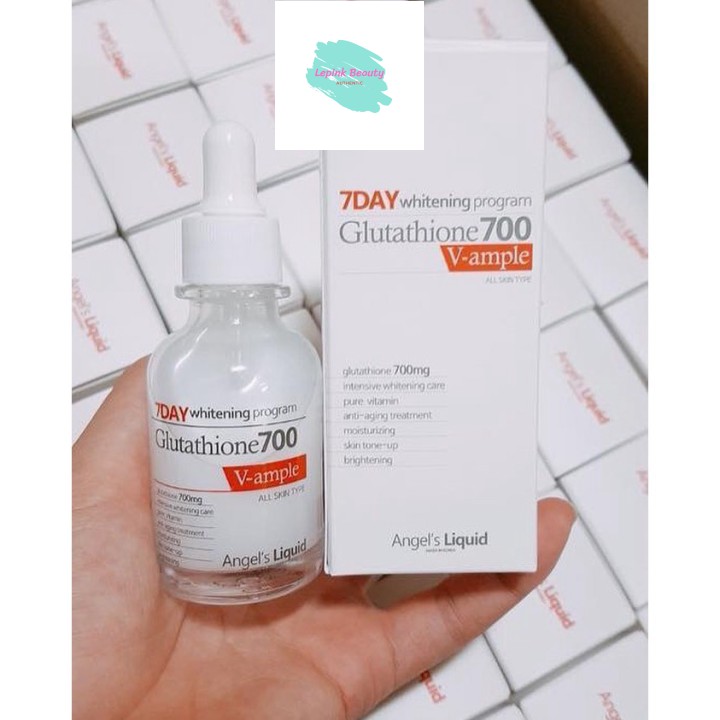 [Mã giảm giá mỹ phẩm chính hãng] Serum Huyết Thanh Trắng Da 7Day Whitening Program Glutathione 700 V-Ample