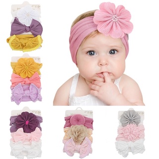 Set 3 băng đô turban cho bé gái sơ sinh