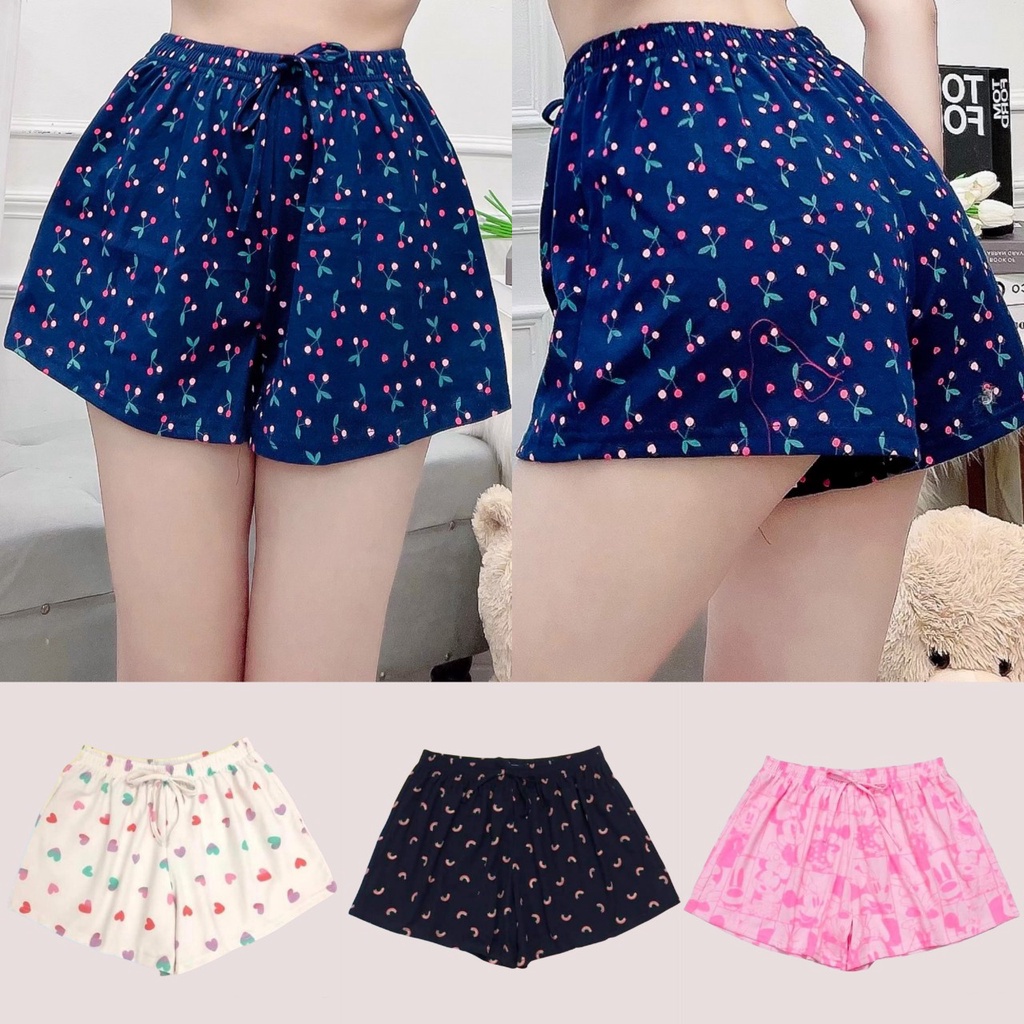 Quần đùi nữ mặc nhà, quần ngủ nữ họa tiết siêu xinh