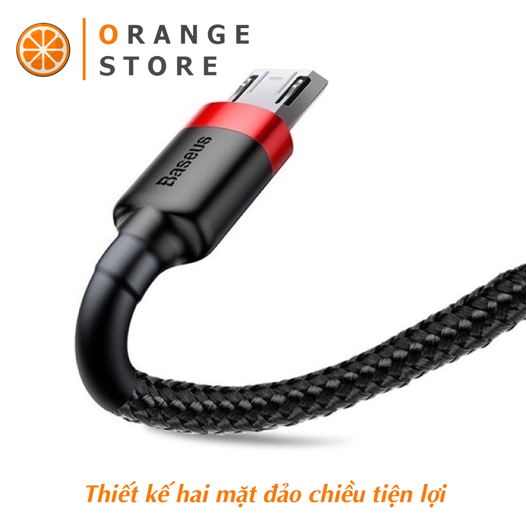 Dây sạc nhanh Micro USB Baseus Cafule 2.4A quick charge 3.0 sạc nhanh Android,Oppo,Xiaomi,Nokia