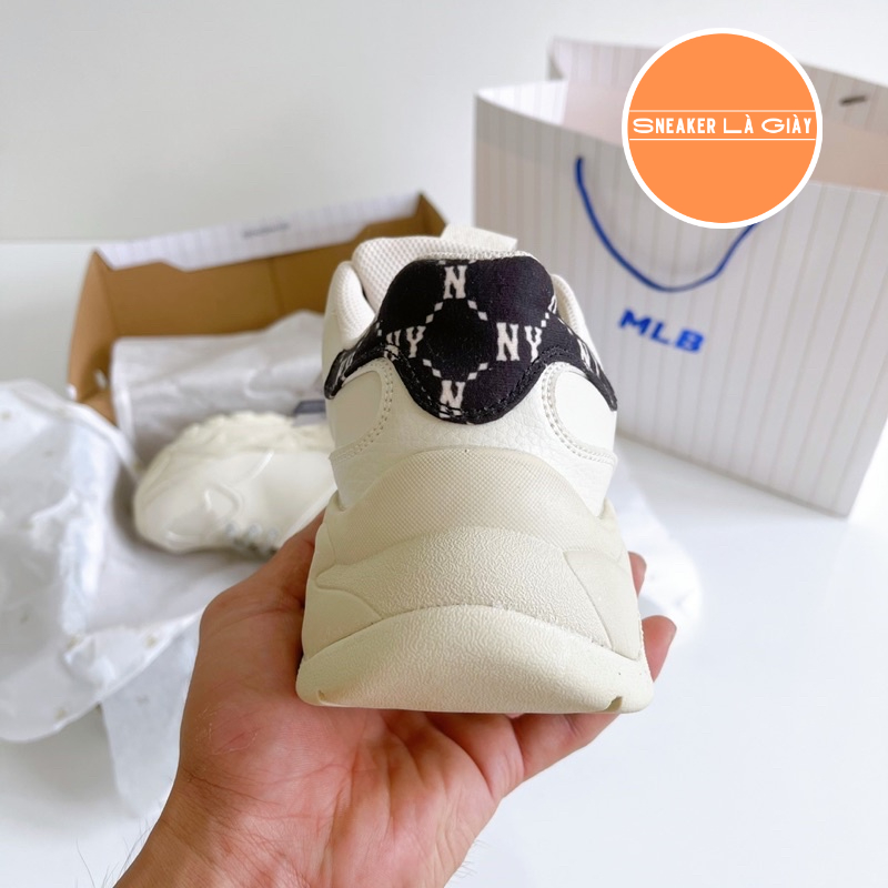Giày MLB BigBall Chunky Diamond Monogram New York Yankees Black - Bản Đẹp Fullbox | MONO NY V2