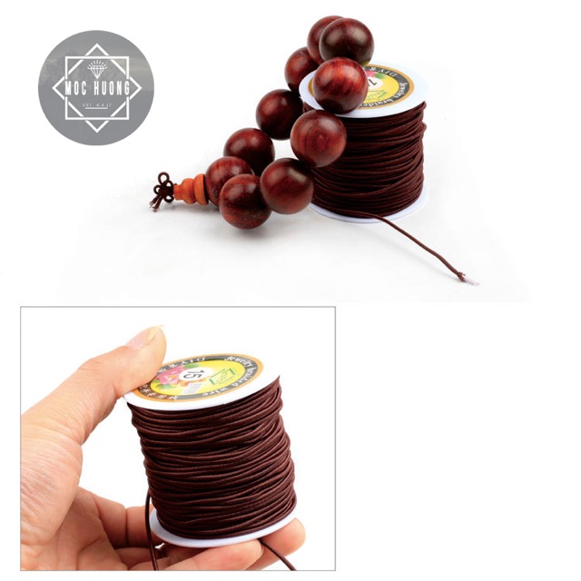 Cuộn 50mét dây chun dù co dãn xâu vòng gỗ (tặng kèm kim xâu) - MH844