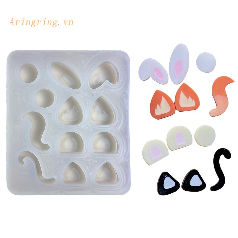 Khuôn Silicone Làm Móc Khóa Hình Học DIY