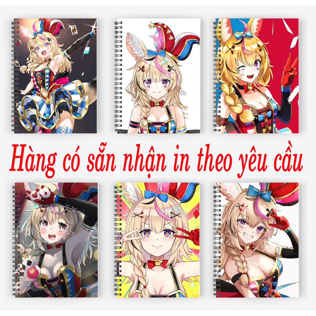 sổ tay hololive Omaru Polka dạng gáy xoắn 200 trang