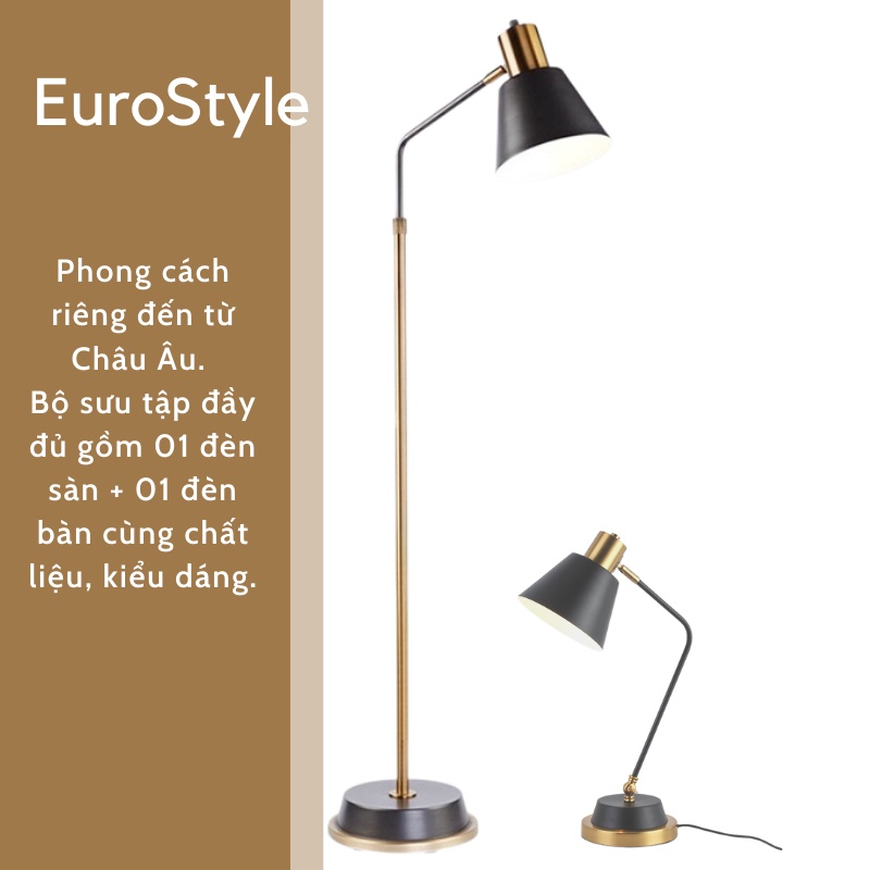 Đèn Cây Đứng Đọc Sách Eurostyle Favorlamp YN6626F phong cách Châu Âu trang trí phòng khách, phòng ngủ, đọc sách