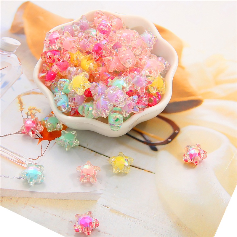 Hạt Nhựa Beadia Bằng Acrylic Trong Suốt Dùng Làm Vòng Tay/Dây Chuyền DIY