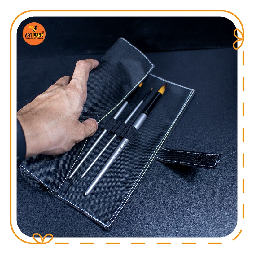 Bóp bút đa năng - túi cuộn bút chì cọ vẽ kết hợp sợi vải canvas siêu bền