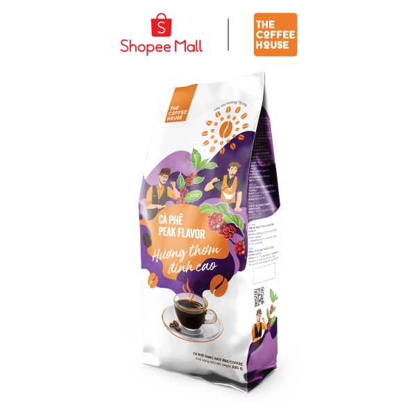 Combo 2 gói Phê rang xay The Coffee House Peak Flavor - Gói 350gr