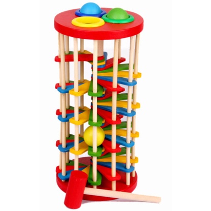 Đồ Chơi Đập Bóng Bi Lốc Xoáy Zic Zac Bằng Gỗ Cho Bé đập bóng Trẻ 1-2-3 Tuổi Phát Triển Khả Năng Phối Hợp Tay Mắt