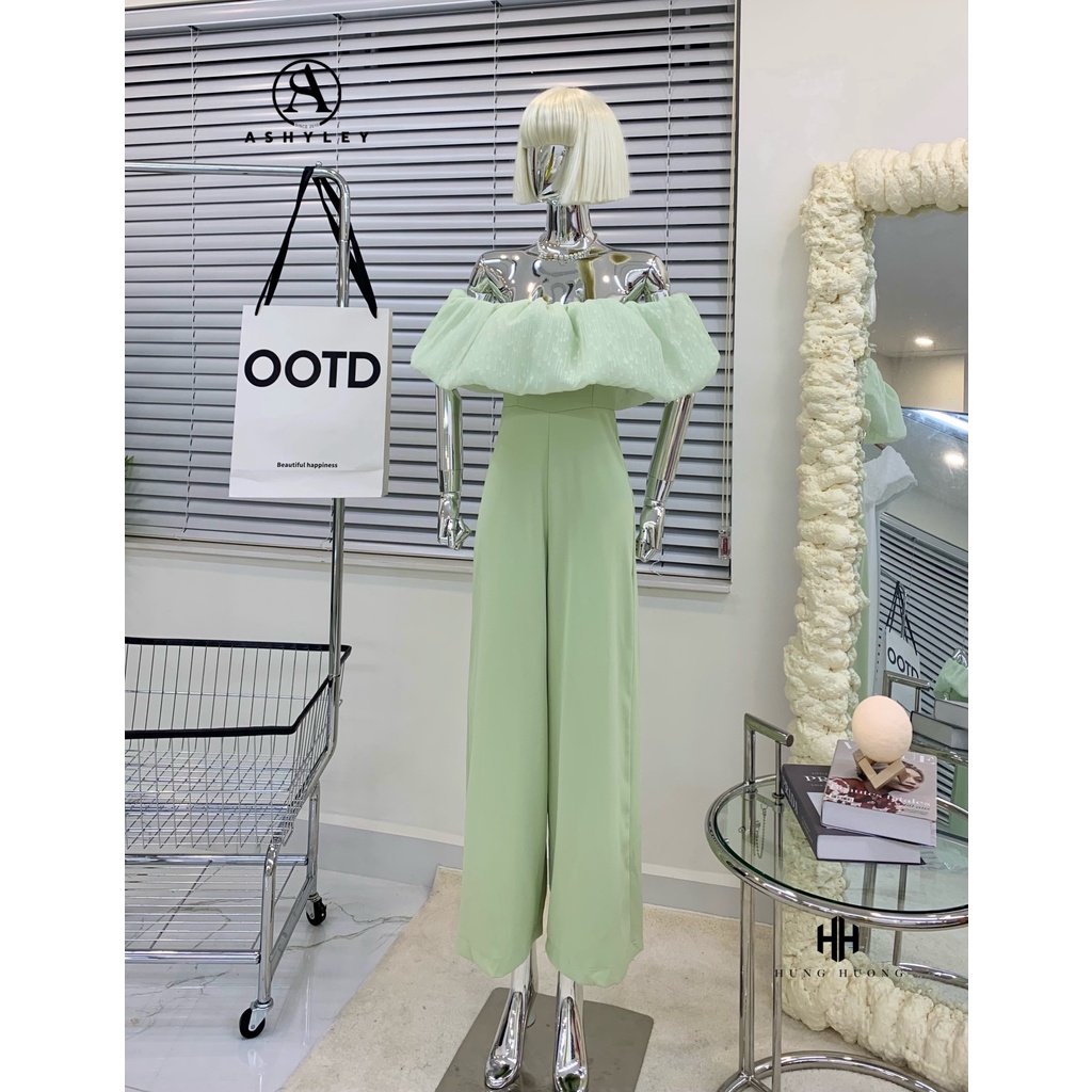 JUMPSUIT TRỄ VAI BÈO NGỰC QUẦN ỐNG RỘNG SIÊU HOT