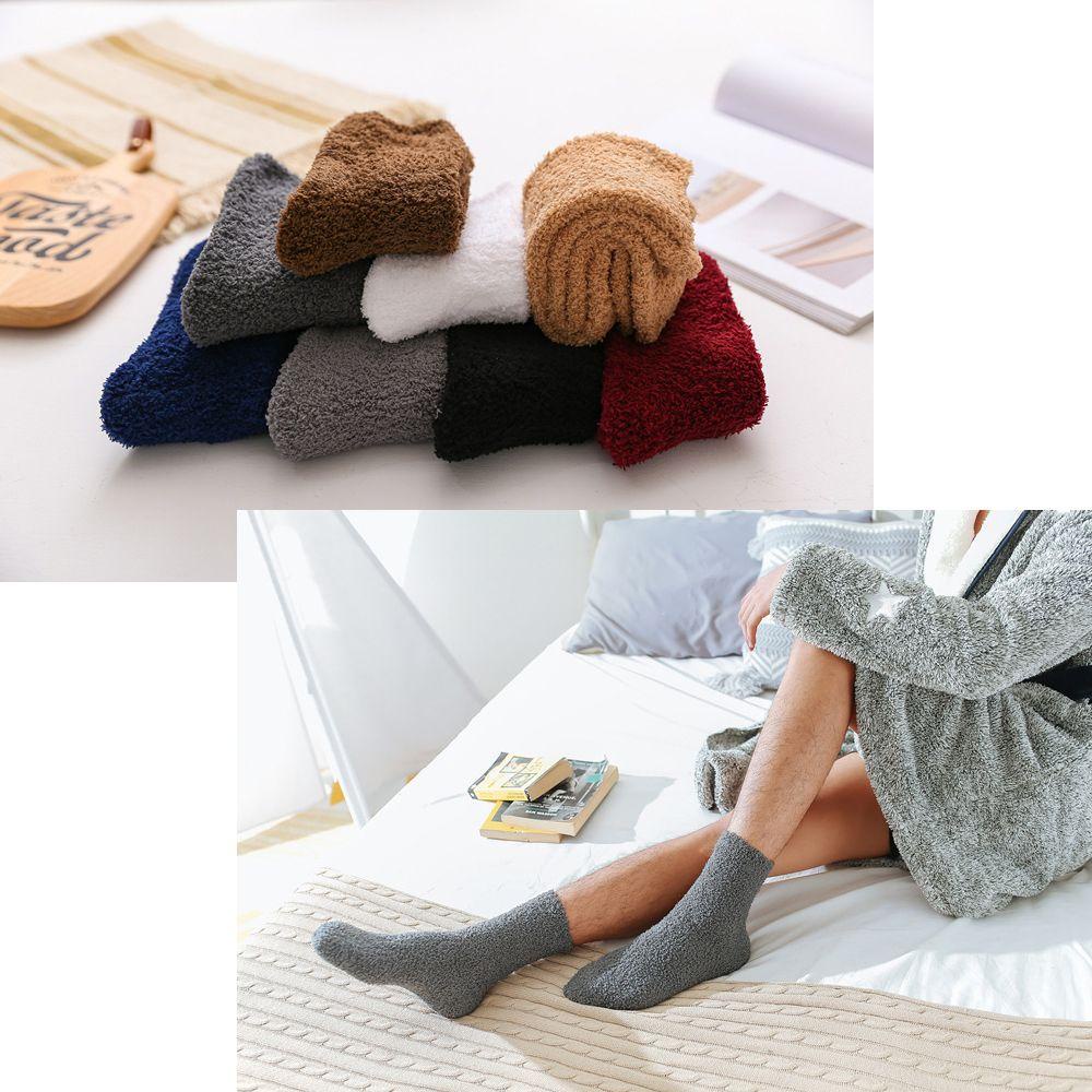WONDER Vớ Nhung San Hô Mềm Mại Thoáng Khí Màu Trơn Cho Nam Và Nữ