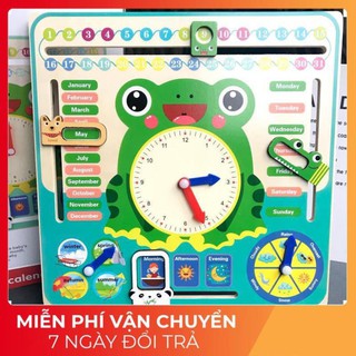 (YÊU THÍCH) Đồng Hồ Lịch Đa Năng - Giúp Bé Học Xem Lịch Bằng Tiếng Anh Sáng Tạo