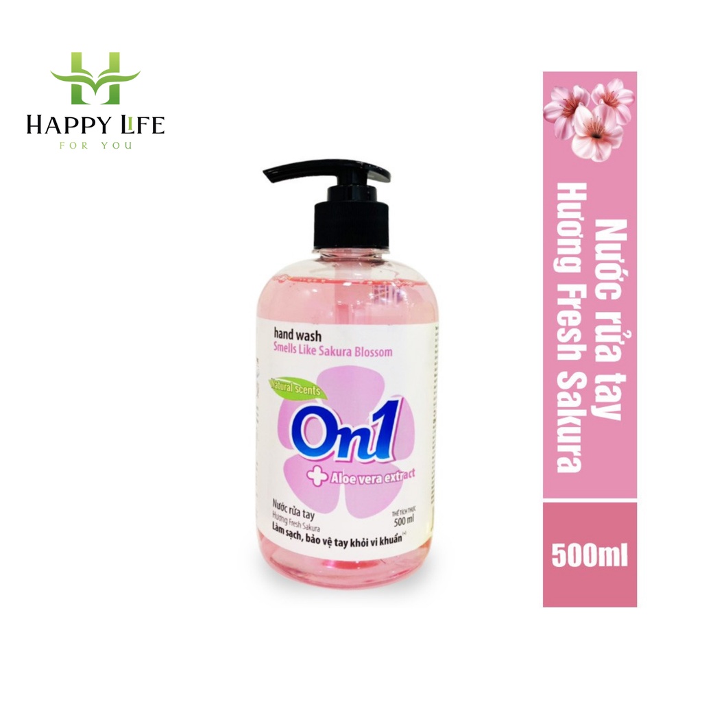 Nước rửa tay tạo bọt, xà phòng rửa tay, gel rửa tay On1 500ml, làm sạch diệt khuẩn - Happy Life 4U