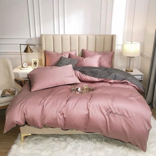 Bộ chăn ga gối lụa sumoi phối màu  4 món ( ib chọn size giừng)