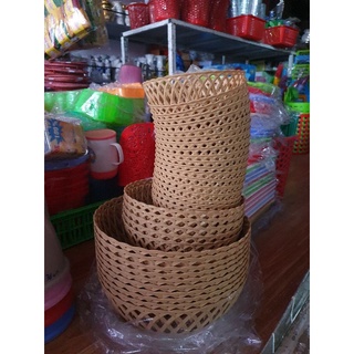 RỔ NHỰA GIẢ MÂY TRE