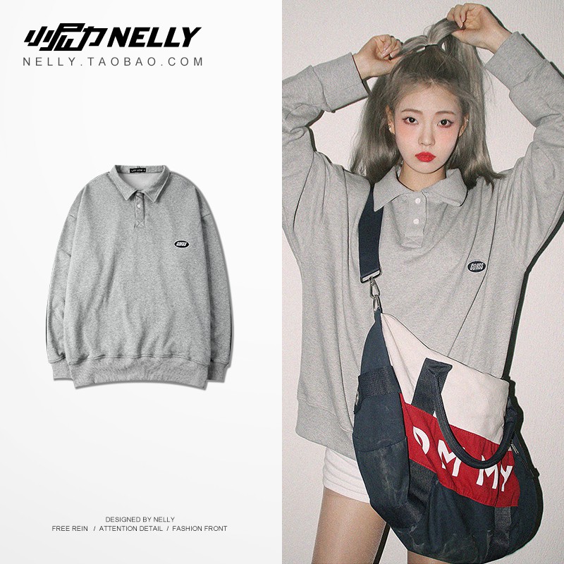 [NY2119] Áo nỉ dài tay cổ POLO size XL (NELLY) | BigBuy360 - bigbuy360.vn