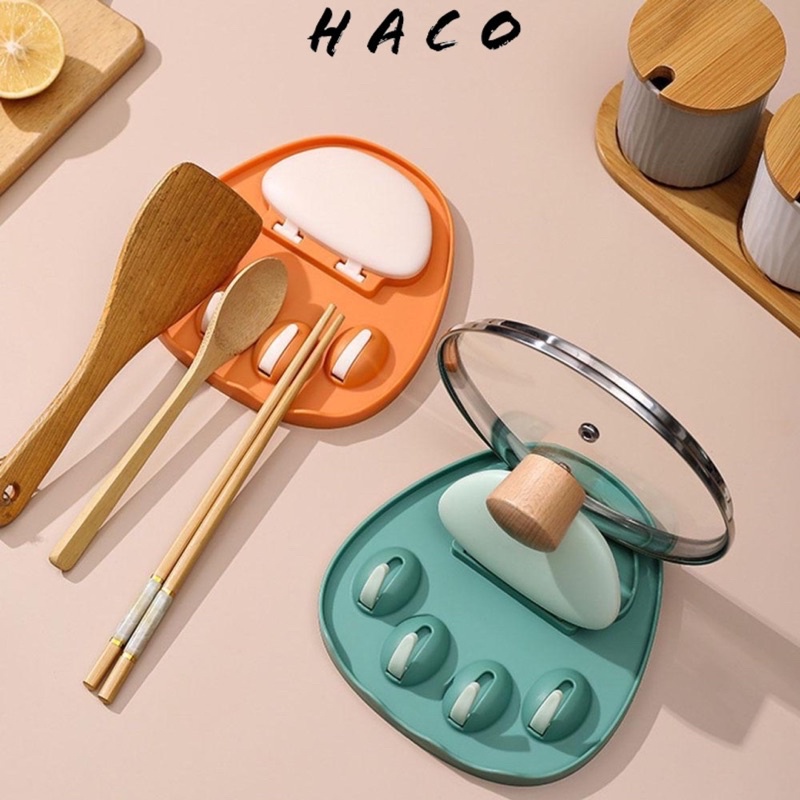 Giá đỡ nắp nồi để đũa thìa hình chân mèo dễ thương đa năng