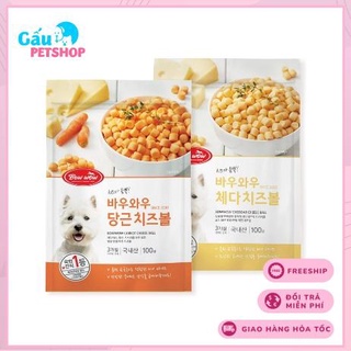 Phô mai viên Bowwow bổ sung canxi và chất xơ cho chó mèo hamster