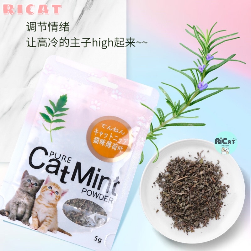 Cỏ Catnip Cỏ Bạc Hà cho Mèo CAT MINT giúp thư giãn, giảm Stress - Gói 5g