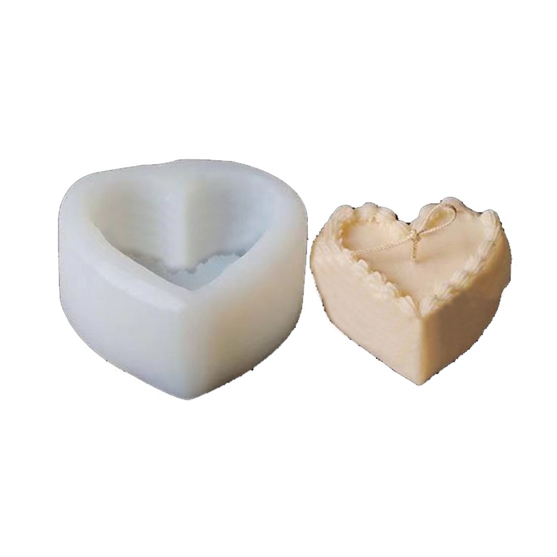 Khuôn Silicone Tạo Hình Làm Bánh Kẹo Hình Trái Tim 3D DIY
