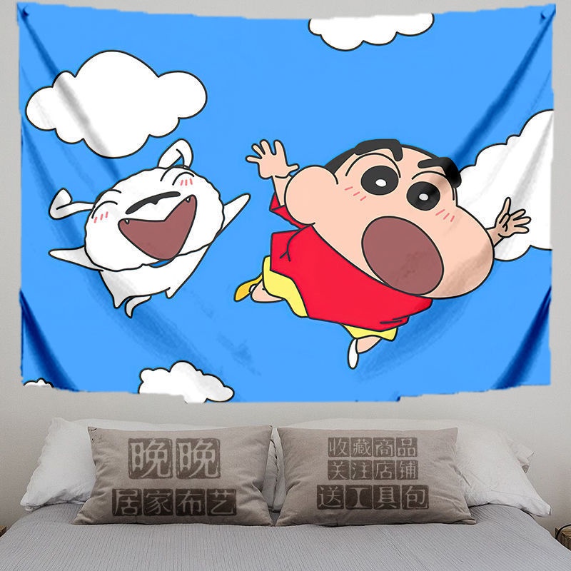 Thảm Vải Treo Tường In Hình Shin-Chan Trang Trí Phòng Học Sinh