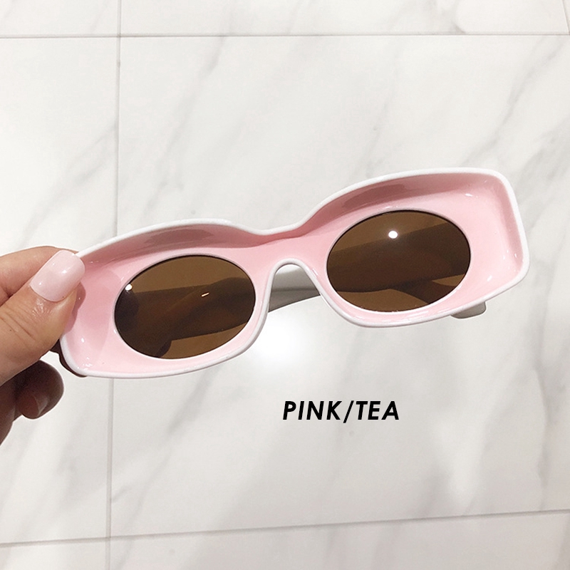 Kính Mát Gọng Chữ Nhật Màu Sắc Ngọt Ngào Phong Cách Hàn Quốc